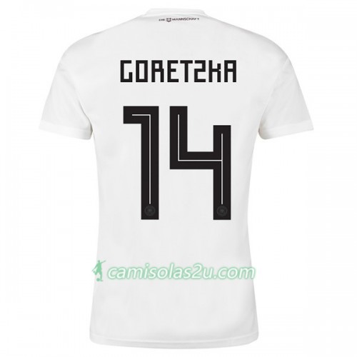 Camisolas de Futebol Alemanha Goretzka 14 Equipamento Principal Copa do Mundo 2018 Manga Curta Camisolas de Futebol Alemanha Goretzka 14 Equipamento Principal Copa do Mundo 2018 Manga Curta